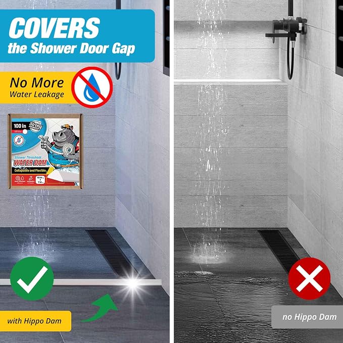 Shower Threshold Water Dam Barrier 100" - Image 3