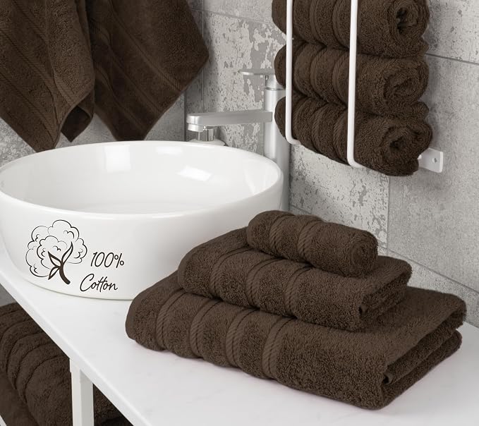 American Soft Linen Premium 3 Piece Towel Set, 1 Bath Towel 1 Hand Towel 1 - Image 3