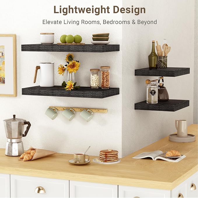 Vivelove 24 Inches Floating Shelves Wall Mounted, Living Room, Home Decor - Image 5