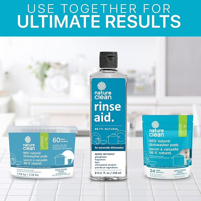 Nature Clean All Natural Dishwasher Rinse Aid Cleaner, Liquid Dishwasher Rinse - Image 7