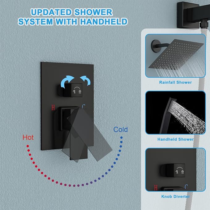 Black Shower Head Faucet - Image 4