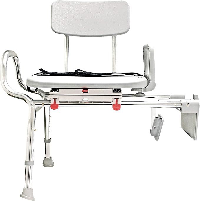 Eagle Health Supplies Tub-Mount Sliding Shower Chair Tub Transfer Bench - Image 2