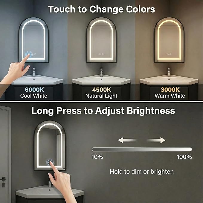 LED Corner Medicine Cabinet - Image 4