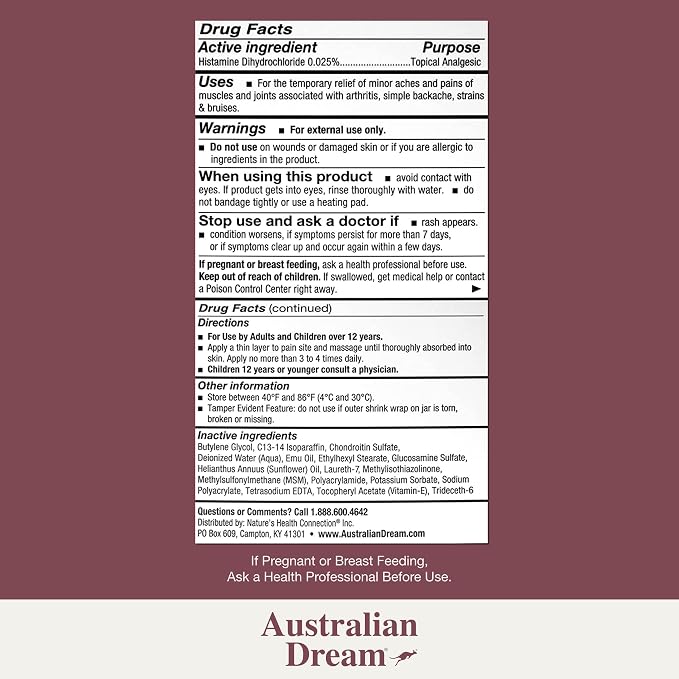 Australian Dream Arthritis Pain Relief Cream - Image 2