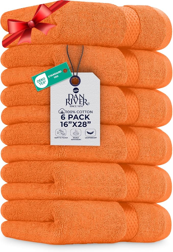 DAN RIVER 6-Pack Premium Hand Towels by DanRiver