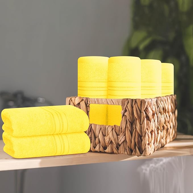 BOUTIQUO Ultra Soft Cotton Washcloths, Contains 12 Piece Face Cloths 12x12 inch - Image 3