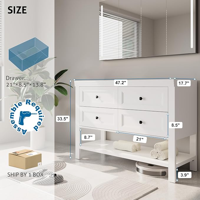 eclife 48" Bathroom Vanity - Image 2