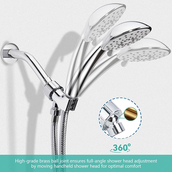 Shower Head Connector Adapter: Adjustable Handheld Showerhead Holder & 6 Inch - Image 3