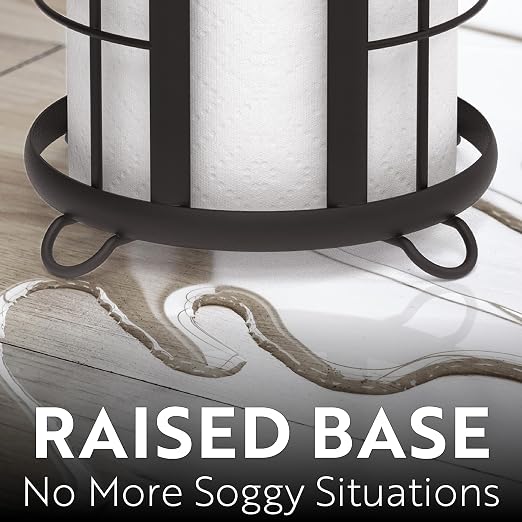 BROOKSTONE, Trending Black Toilet Paper Holder, Freestanding Bathroom Tissue - Image 3