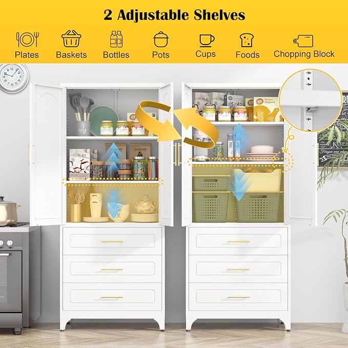 Metal Kitchen Pantry Cabinet - Image 6