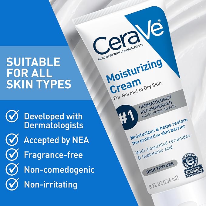 CeraVe Moisturizing Cream, Body and Face Moisturizer - Image 6