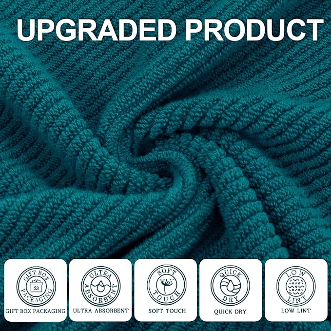 Face Towels for Bathroom, Fluffy Bathroom Hand Towels, Wash Cloths for Showering - Image 2