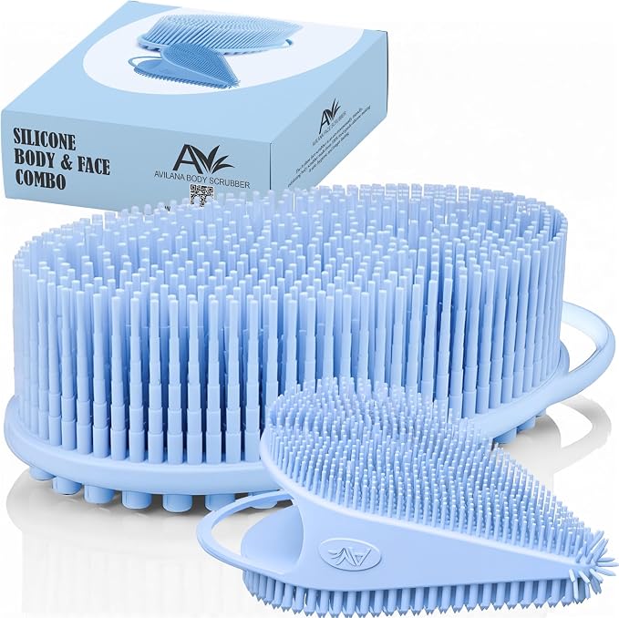 Body Face Scrubber Set Silicone by Avilana