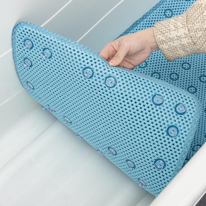 Double Layer Foam Non Slip Bathtub Mat 37x17in, More Comfortable and Thicker - Image 6