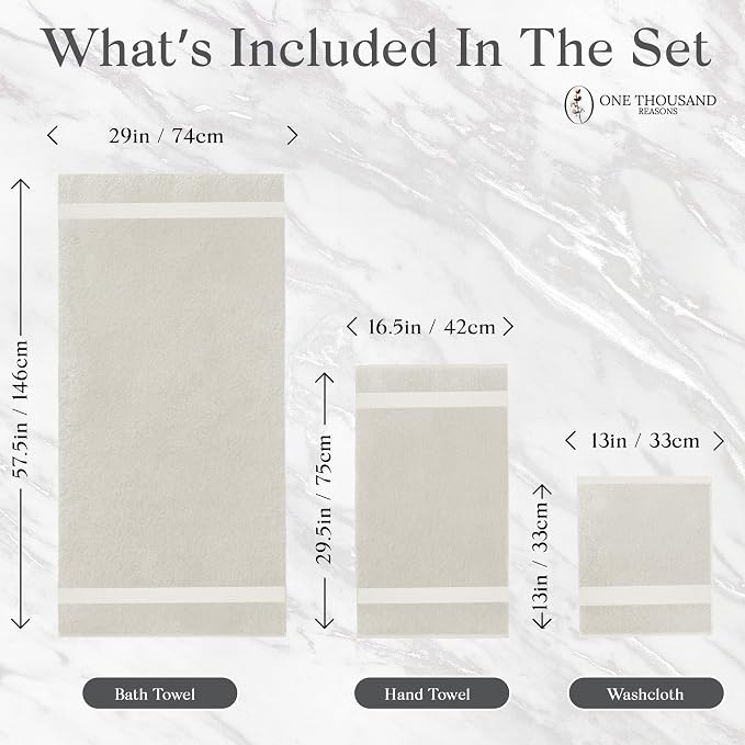 Premium Staple Cotton Bathroom Towel Set - Image 2