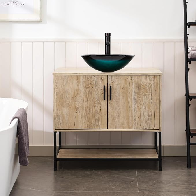 UEV Rustic Oak 36" Bathroom Vanity - Image 4