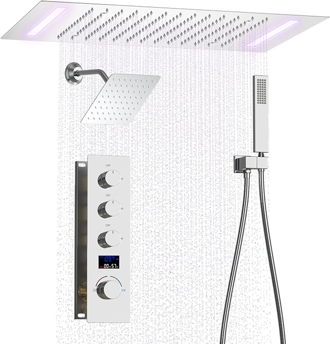 Shower System Chrome Shower Faucet Set by KATAIS