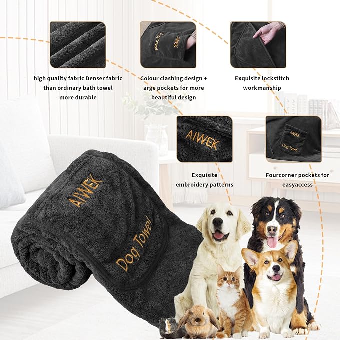 Super Absorbent Microfiber Dog Towels - Image 3