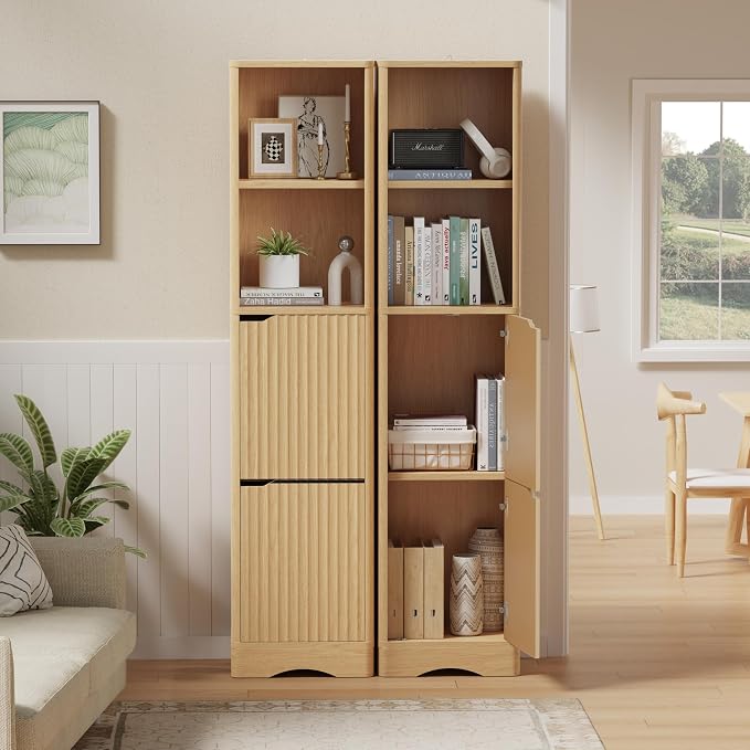 67" Tall Bathroom Organizer and Storage, Narrow Storage Cabinet - Image 8