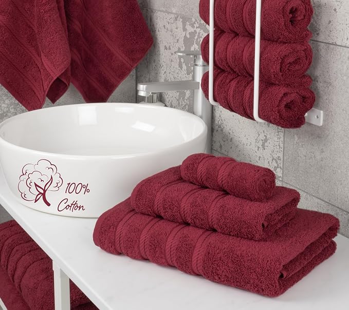 American Soft Linen Premium 3 Piece Towel Set, 1 Bath Towel 1 Hand Towel 1 - Image 3