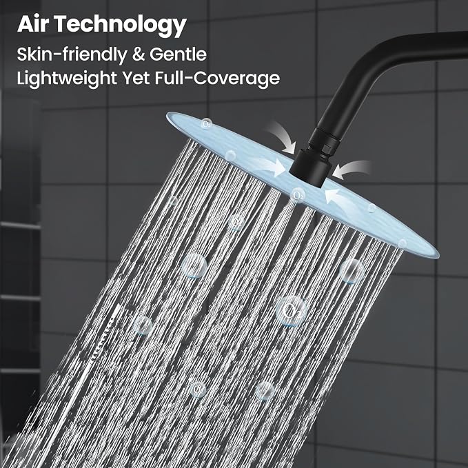 Airuida Shower Fixtures 2 Functions Shower Faucet Set Wall Mounted - Image 6