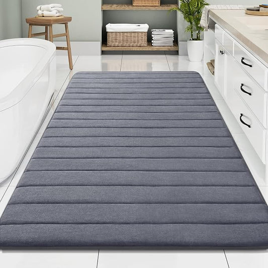 Buganda Memory Foam Bath Mat, Ultra Soft and Non-Slip Bathroom Rugs, Water by Buganda