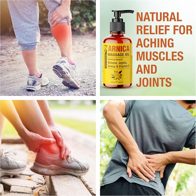 Seven Minerals Arnica Sore Muscle Massage Oil - Image 4