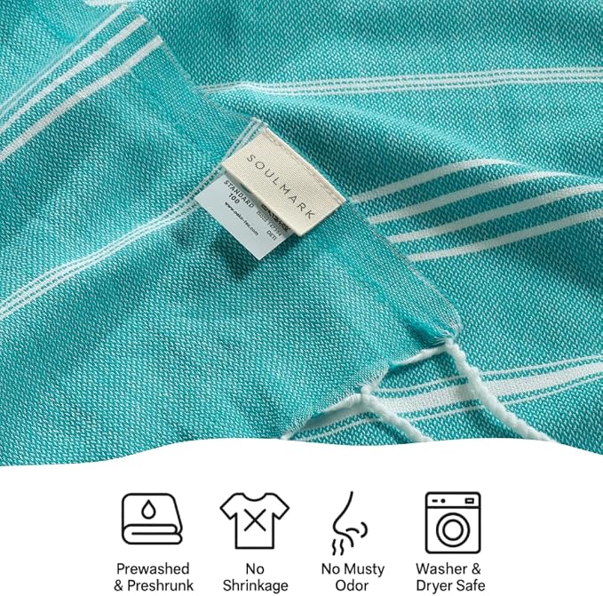 SOULMARK 100% Cotton Turkish Beach Towel - Image 2