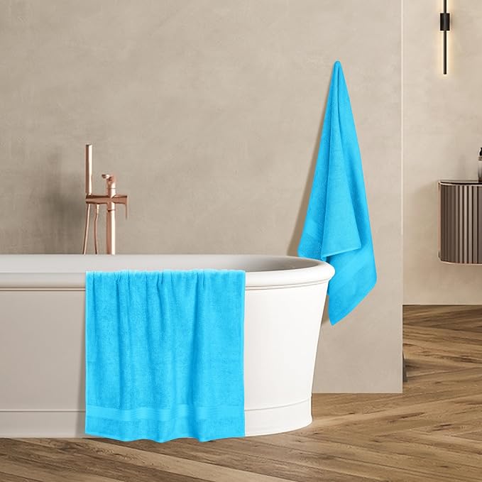 GLAMBURG Premium Cotton 4 Pack Bath Towel Set - Image 5