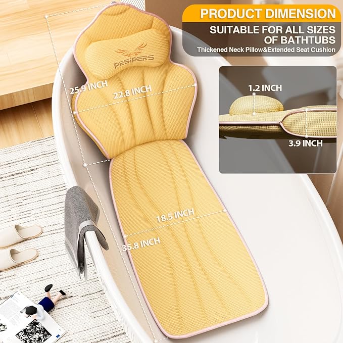 Ergonomic Full Body Bath Pillow - Image 6
