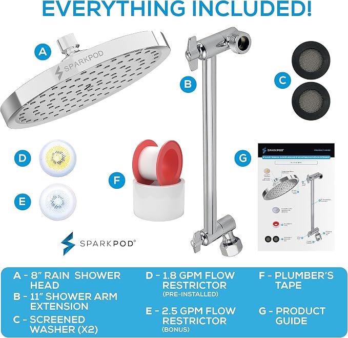 SparkPod Round Rain Shower Head - Image 7