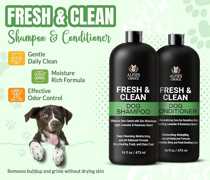 ALFIE'S CHOICE Fresh & Clean Dog Shampoo and Conditioner Set | 16 fl oz Each | - Image 2