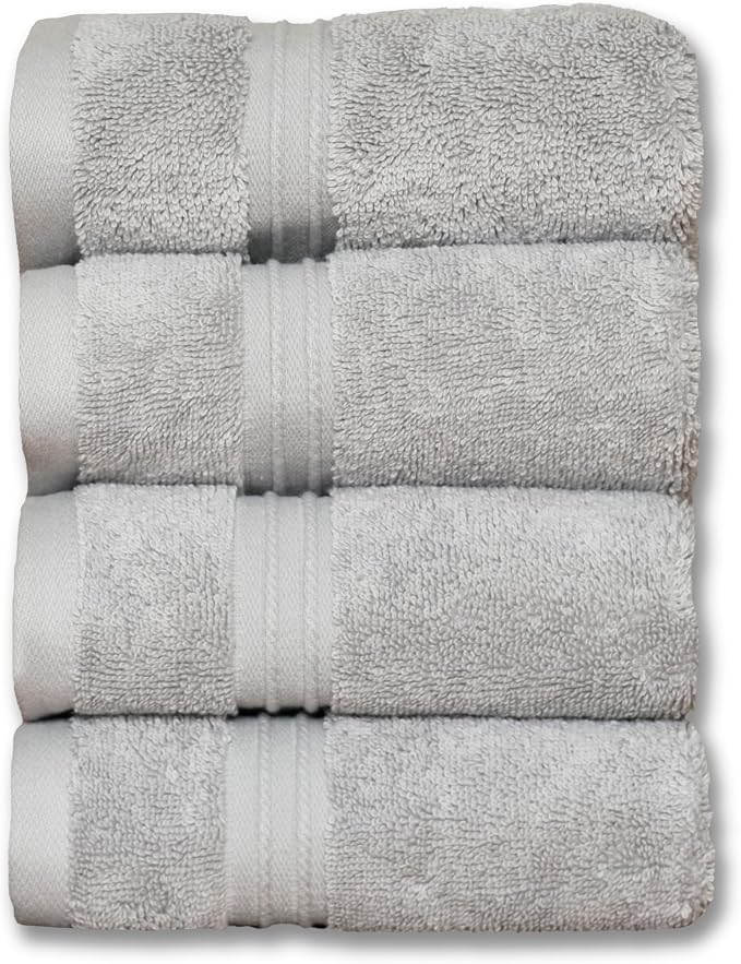 Milara Turkish Super-Plush Wash Cloths Set 4-Piece | Premium 100% Cotton by MilaraCreations