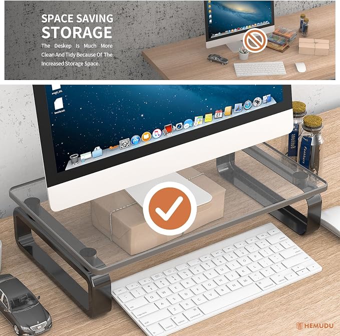 Hemudu Computer Monitor Stand Riser Multi Media Desktop Stand - Image 4