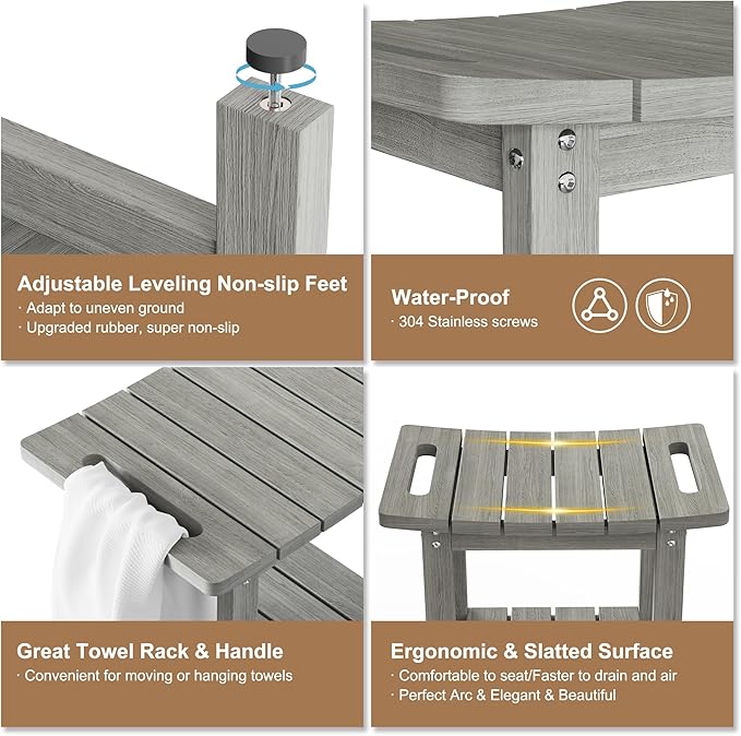HIPS Shower Benches for Inside Shower, Shower Stool - Image 3