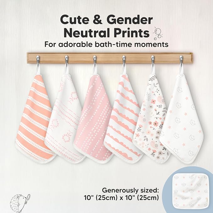 6-Pack Cotton Baby Washcloths for Newborn - Image 7