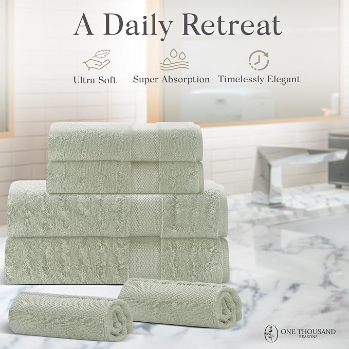 Premium Staple Cotton Bathroom Towel Set - Image 5