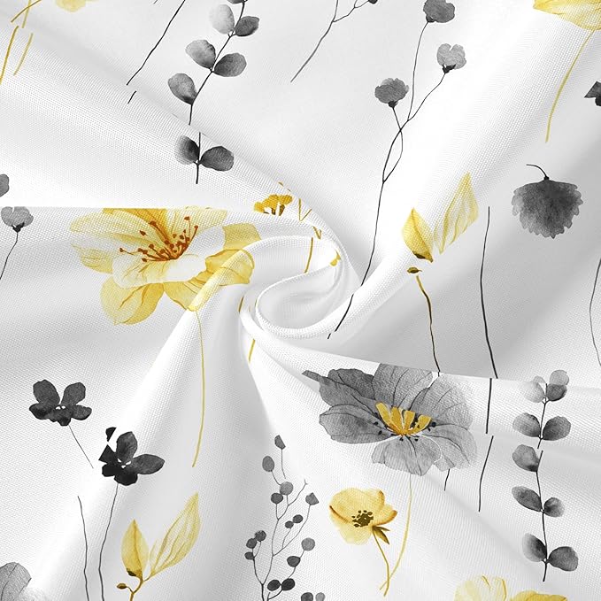 Gibelle 3 in 1 Shower Curtain Set, Waterproof Fabric Bathroom Curtain 72x72 - Image 5