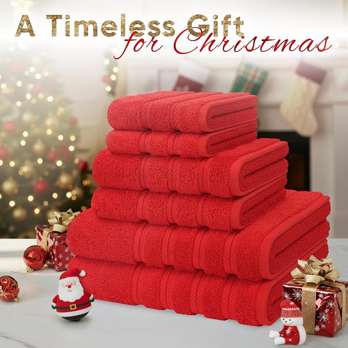 American Soft Linen Luxury 6 Piece Towel Set, 2 Bath Towels 2 Hand Towel 2 - Image 2