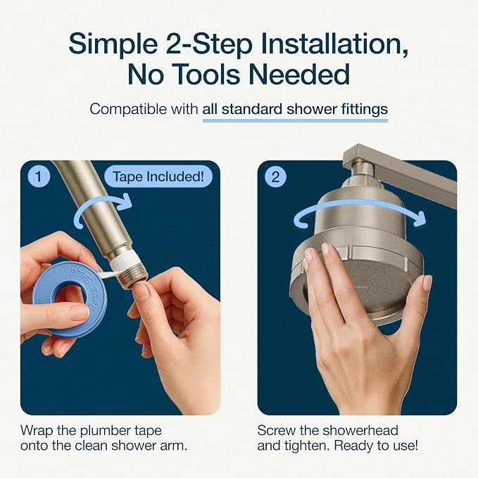 MyHalos® Filtered Shower Head for Hard Water Filter - Image 5