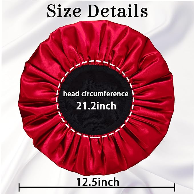 Shower Cap Reusable Waterproof, Terry Lined Shower Caps - Image 5