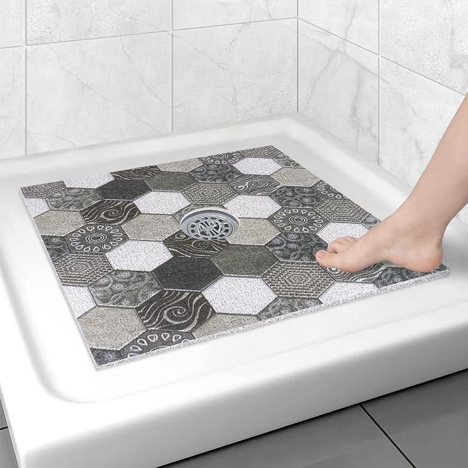 Square Shower Mat Non Slip: 24x24 Inch Shower Floor Mat by Unknown