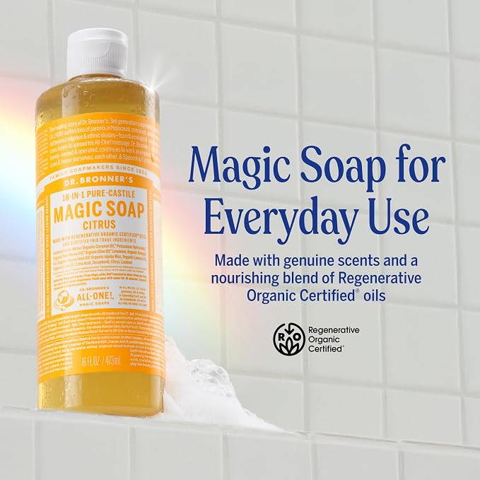 Dr. Bronner's Pure-Castile Magic Liquid Soap- Made - Image 2