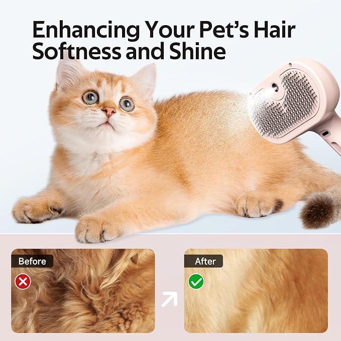 Pet Grooming Brush with Electronic Mist Spray - Image 5