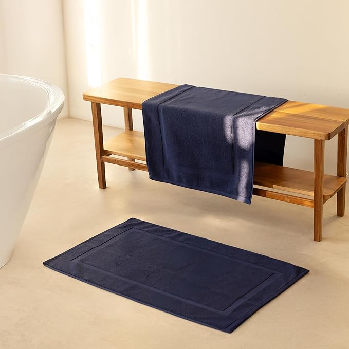 SALBAKOS 100% Turkish Cotton Bath Mat Set 2-Piece - Image 2