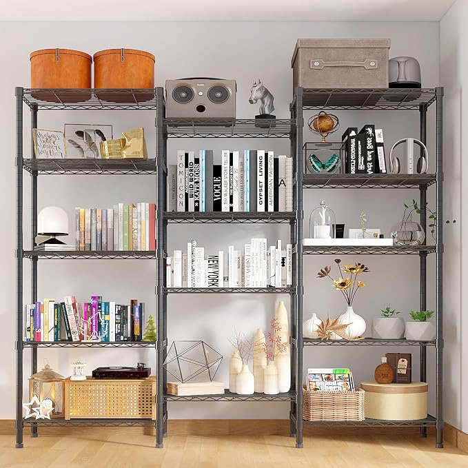 14 Tier Storage Racks Shelving, Heavy Steel Pantry Shelves, Adjustable Wire - Image 6