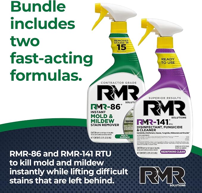 RMR Brands DIY Mold & Stain Remover Bundle, Complete Mold Killer & Mildew - Image 3