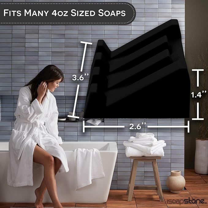 Silicone Soap Dish Self Draining Bar Soap Holder - Image 4