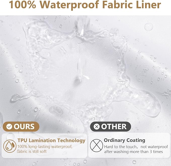 No Hook Waffle Weave Shower Curtain Set - Image 4