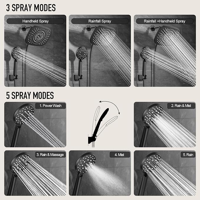Veken 10 Inch Rain Shower Head - Image 3